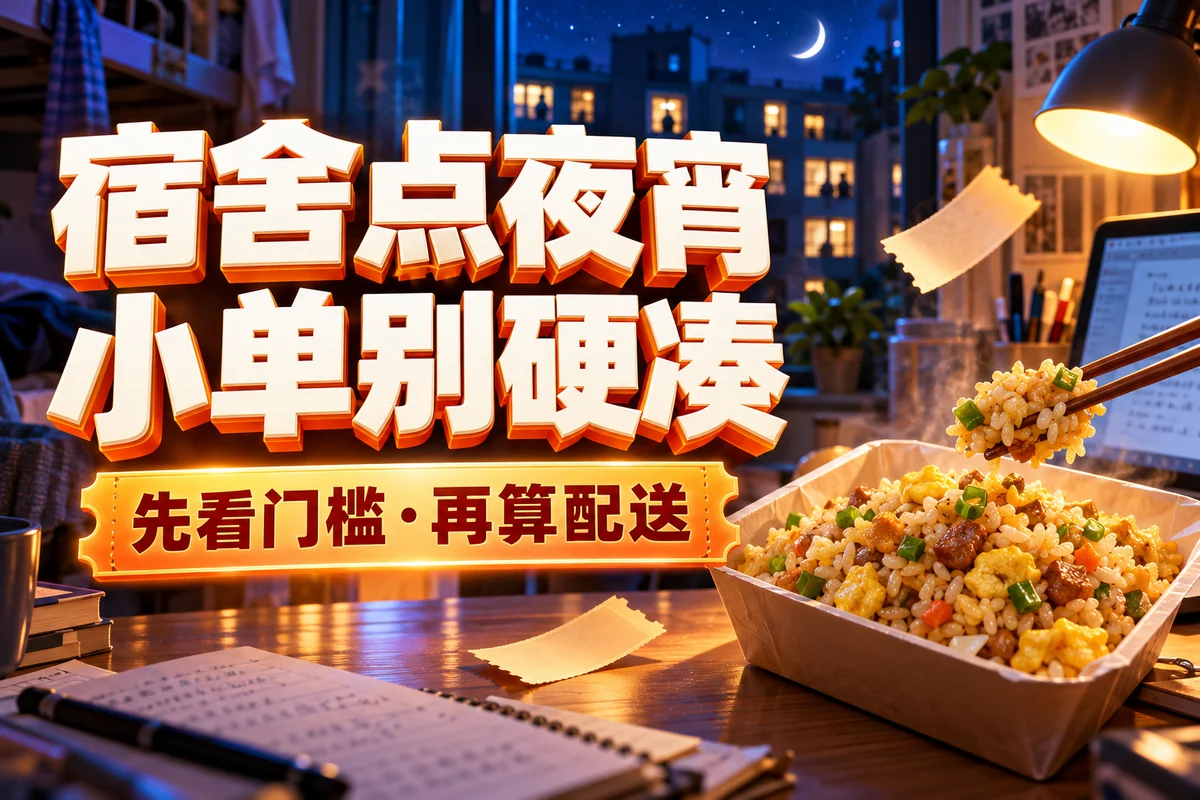 宿舍点夜宵，小单别硬凑；先看门槛·再算配送，文章主题封面