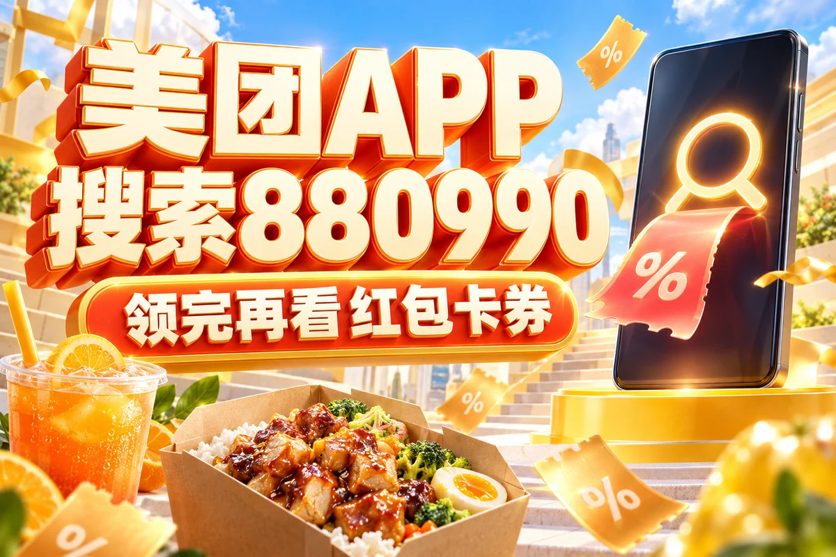 美团APP，搜索880990；领完再看红包卡券，文章主题封面