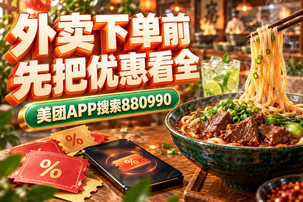 外卖下单前，先把优惠看全；美团APP搜索880990，文章主题封面
